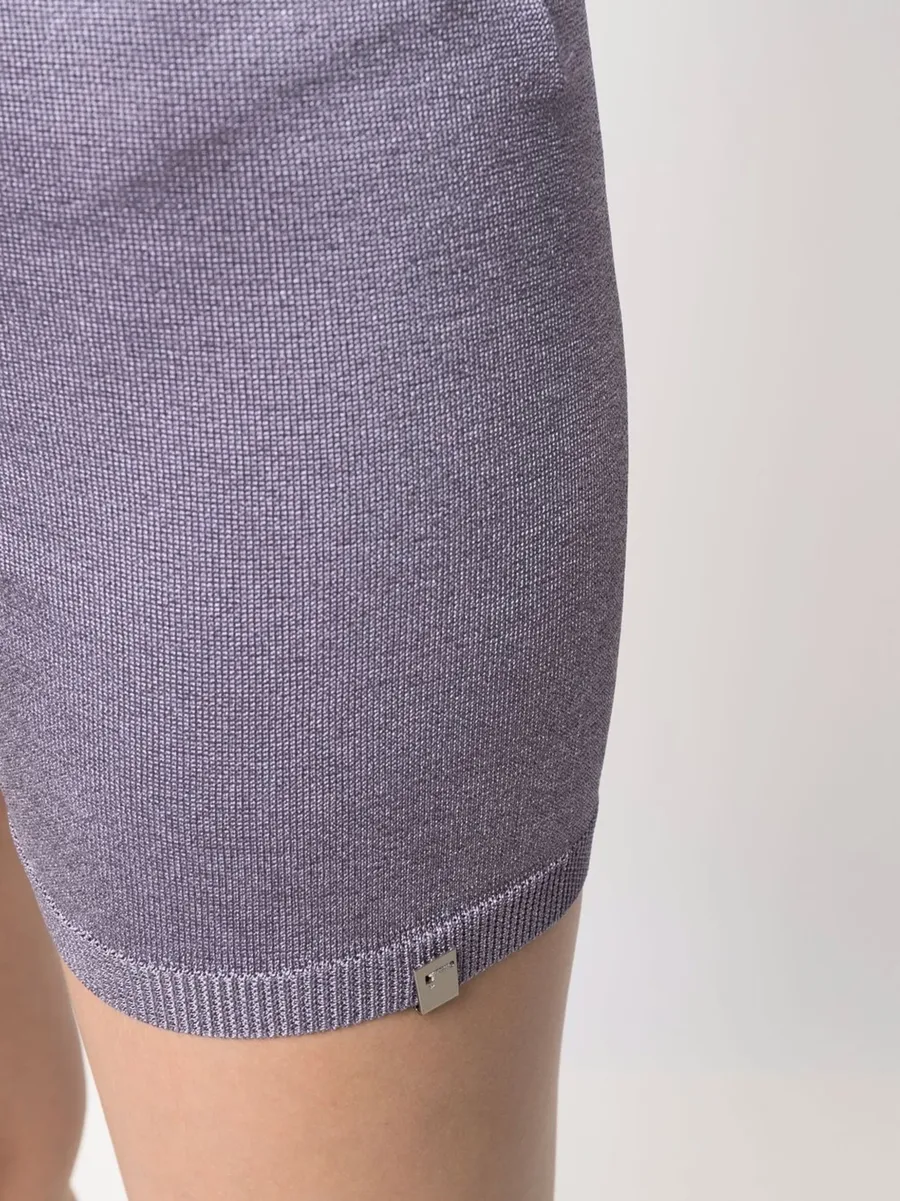 metallic-thread knitted shorts 10