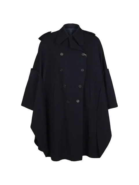button double-breasted coat
