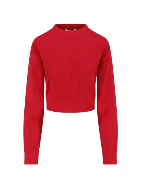 cropped long-sleeve sweatshirt