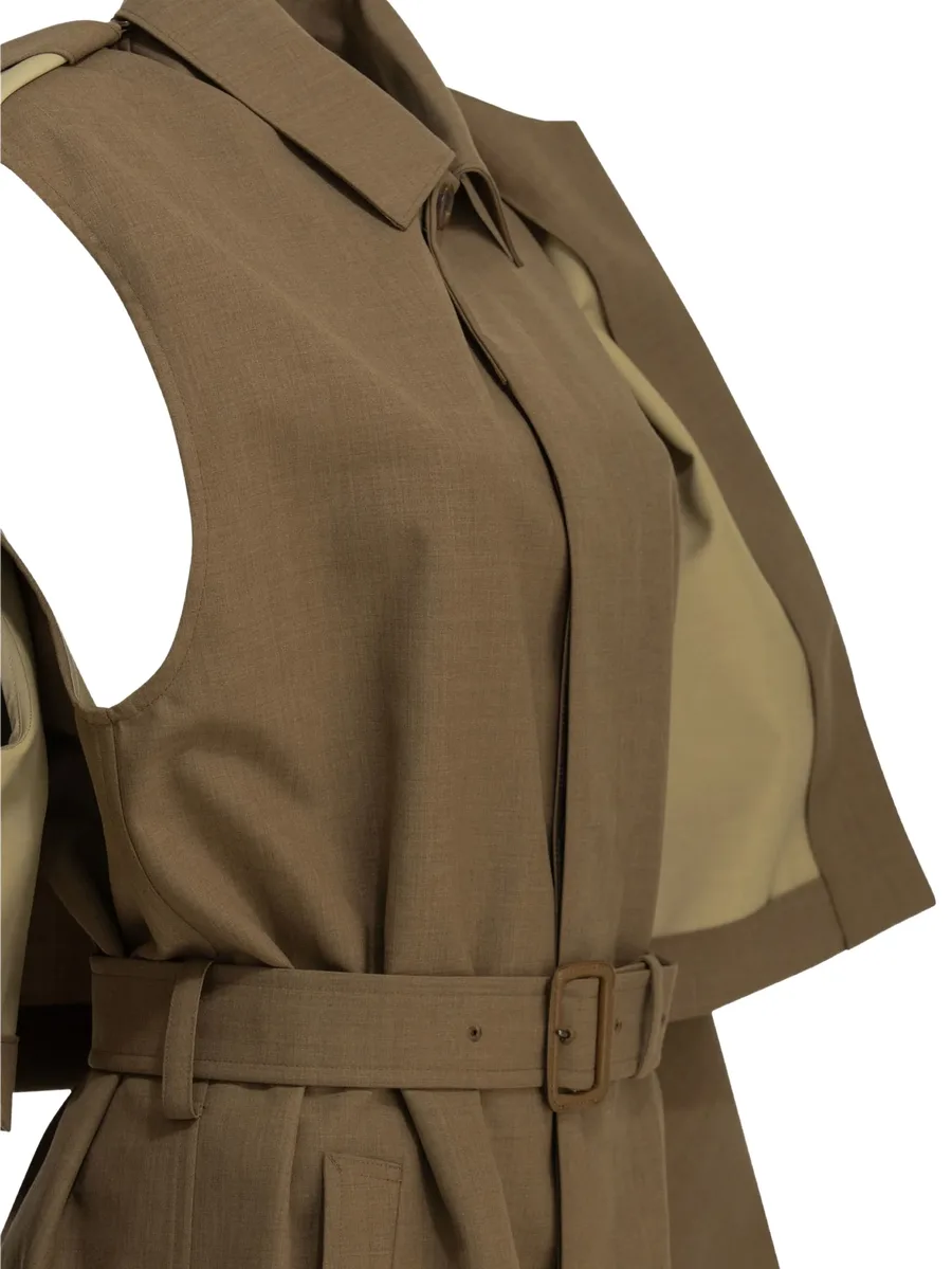 belted layered coat 8