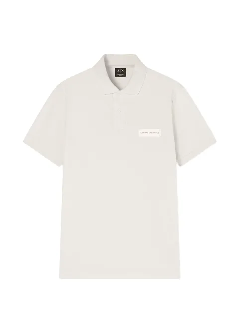 logo-patch polo shirt