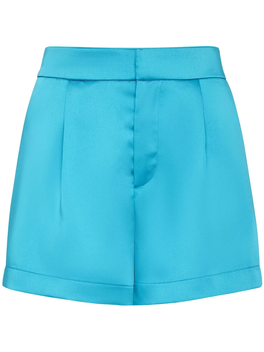 logo-plaque satin shorts 1