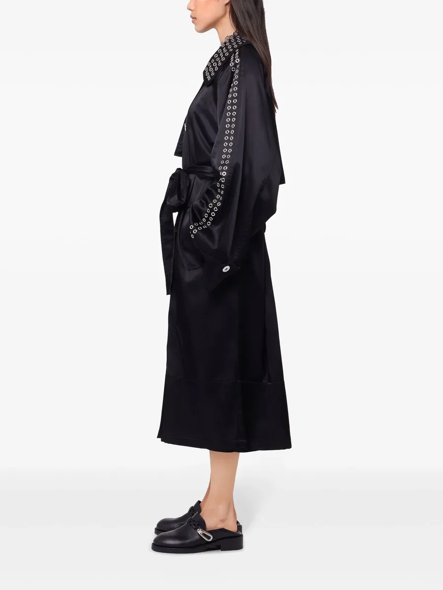 eyelet-detail trench coat 5