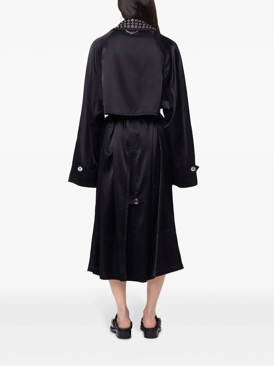 eyelet-detail trench coat 7