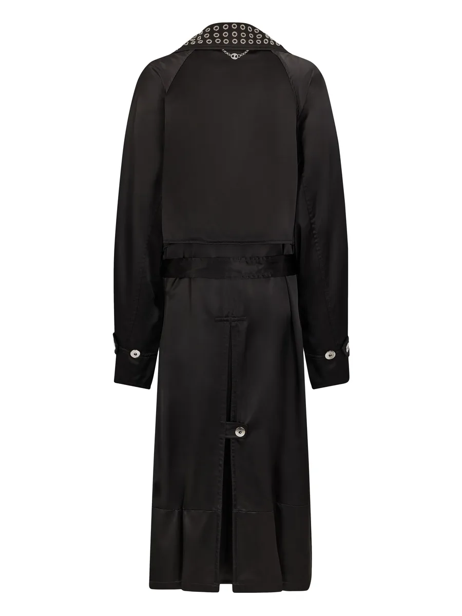 eyelet-detail trench coat 11