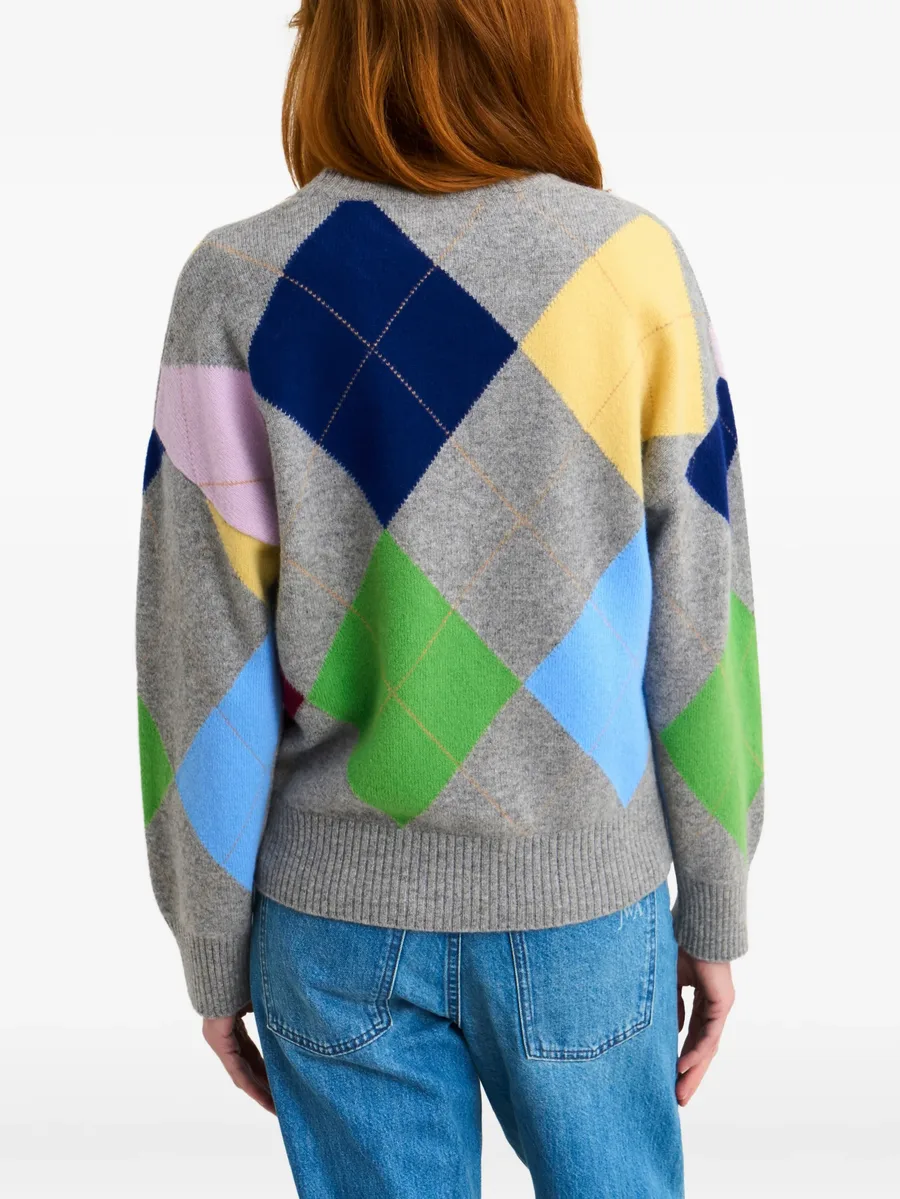 свитер с узором аргайл 10