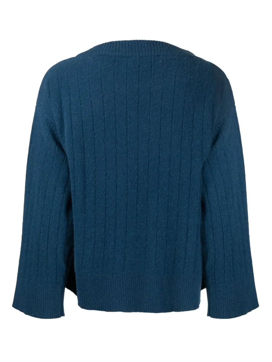 ribbed wide-neck jumper 4