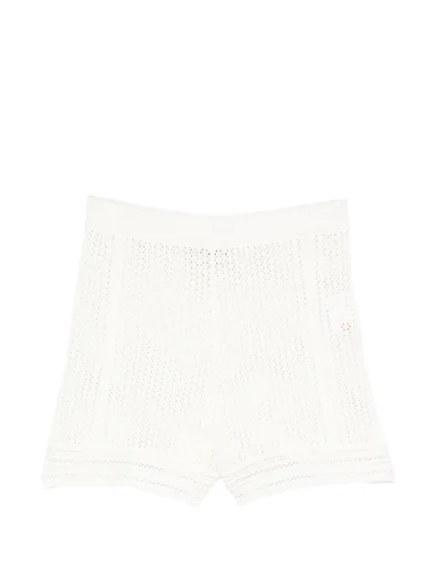 crocheted high-waist shorts