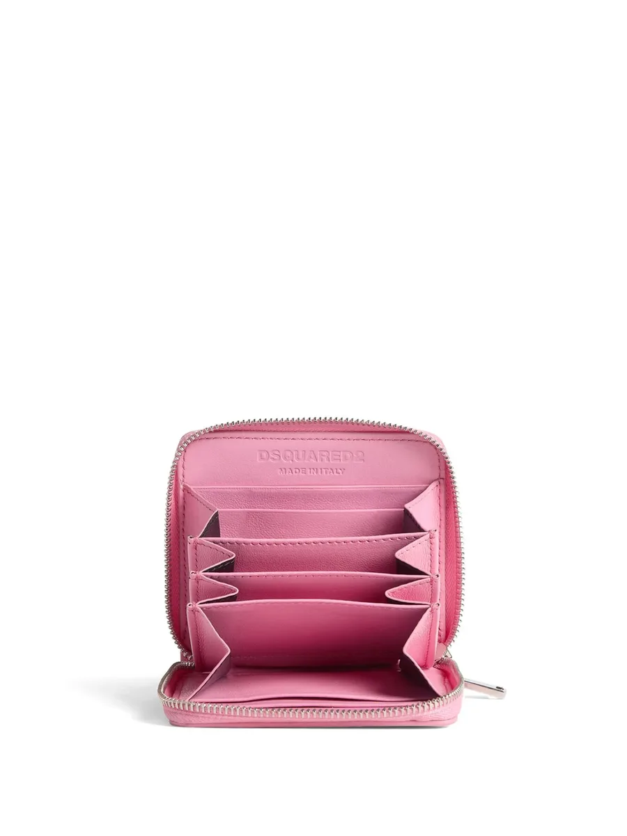 logo-plaque leather purse 5