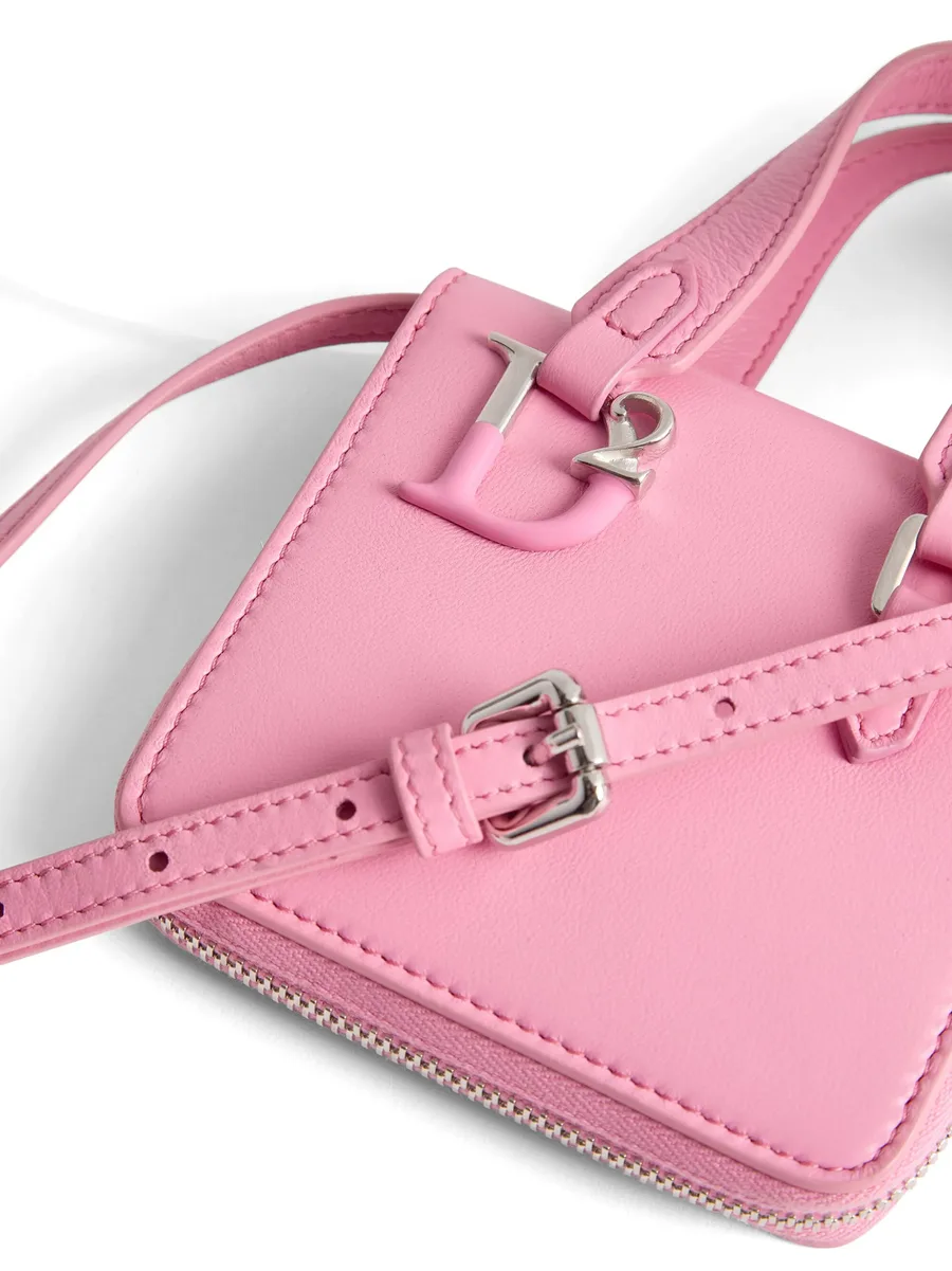 logo-plaque leather purse 10