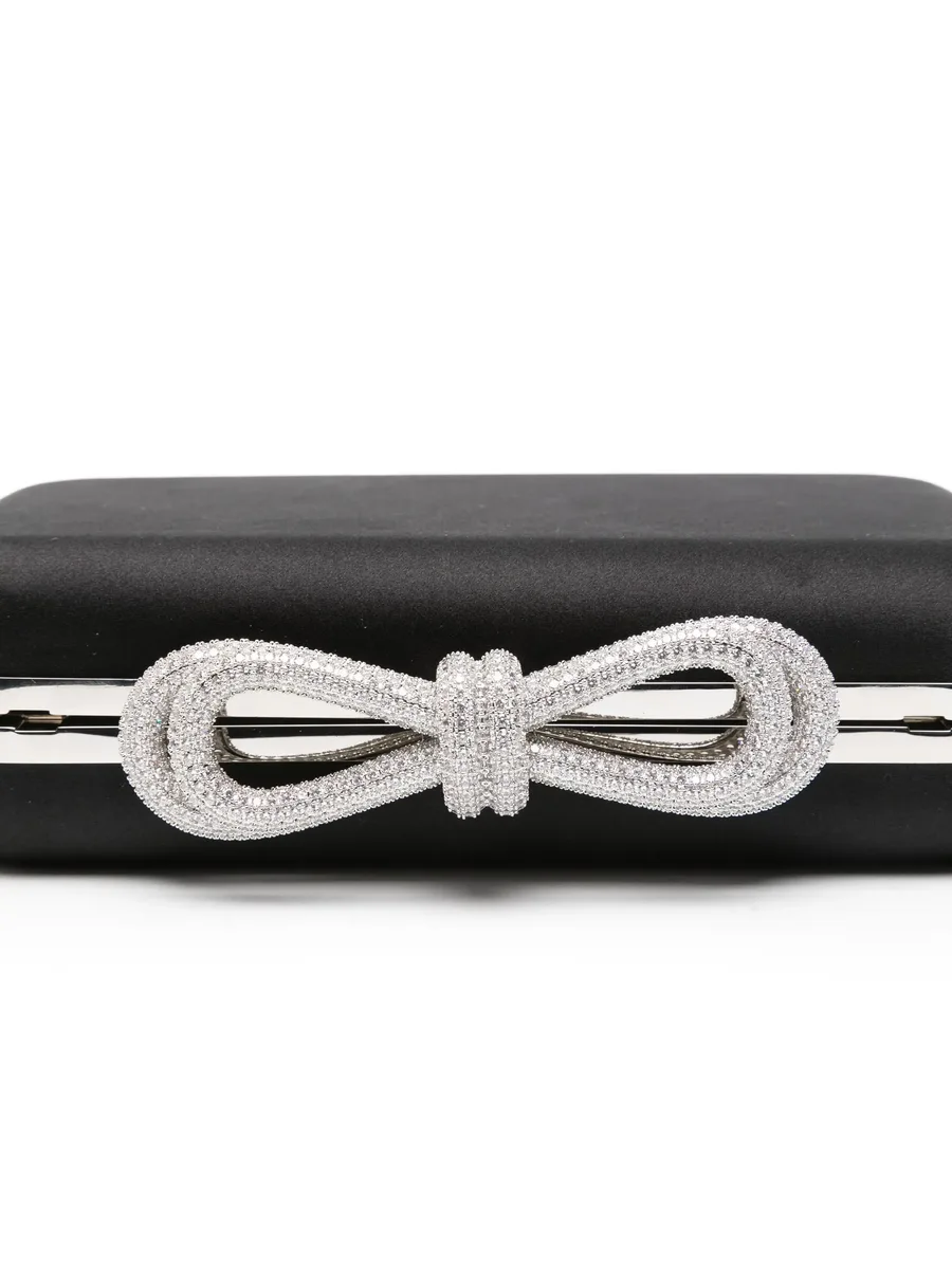 клатч с бантом и кристаллами 8