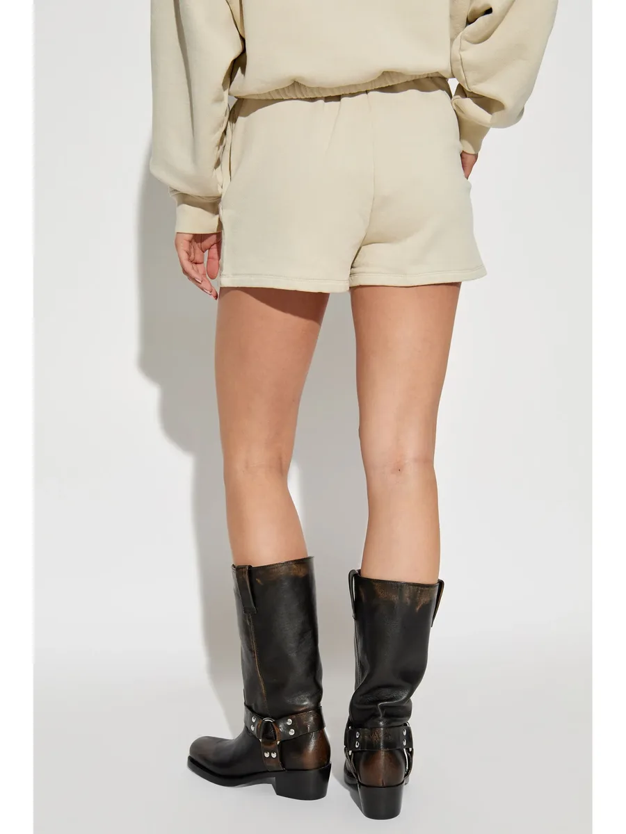 embroidered-logo cotton shorts 7