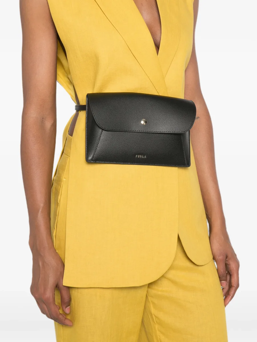 Lea logo-print leather belt bag 4