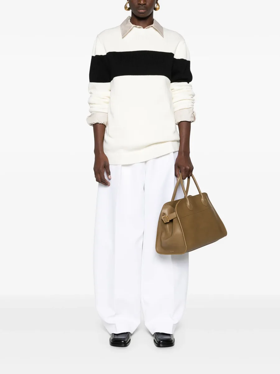 striped crew-neck jumper 4