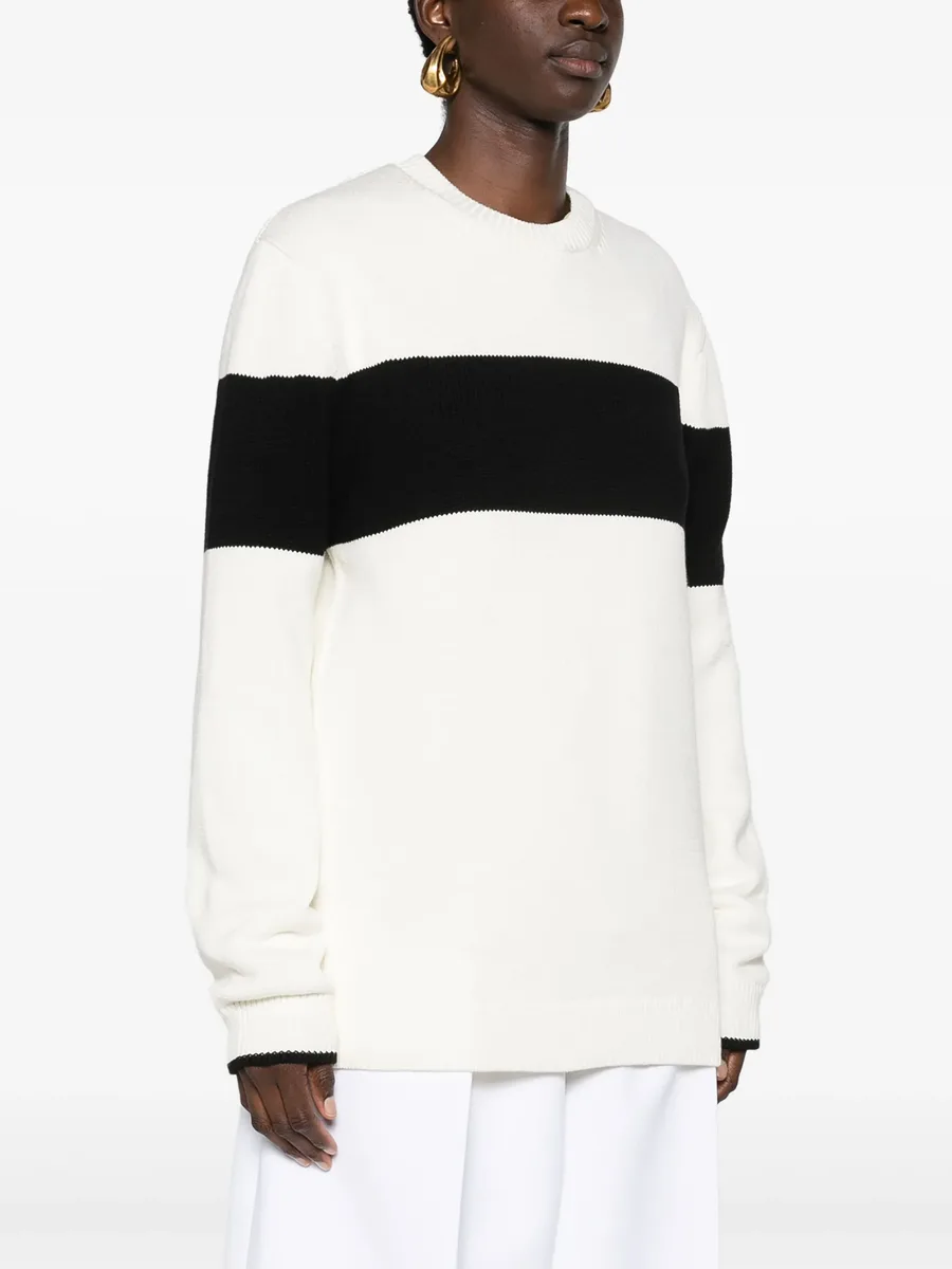 striped crew-neck jumper 5