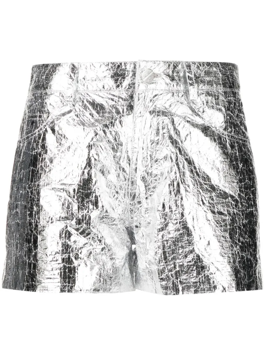 metallic mini shorts 2