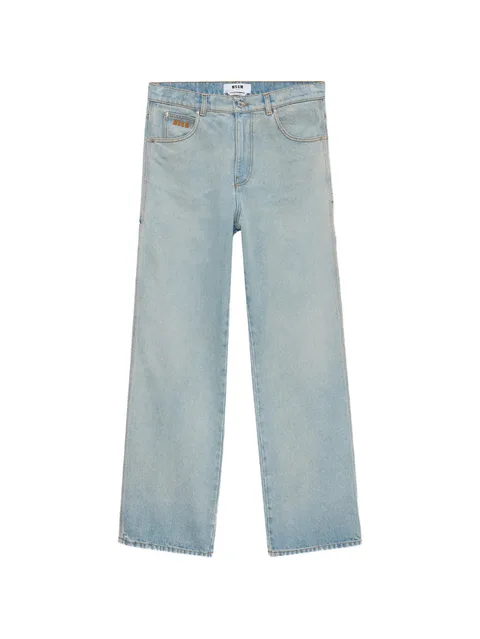 logo-embroidered pocket jeans