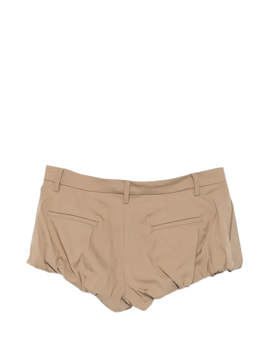 pleated bubble-hem shorts 4