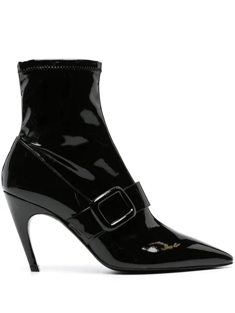 Viv 100mm patent-leather ankle boots
