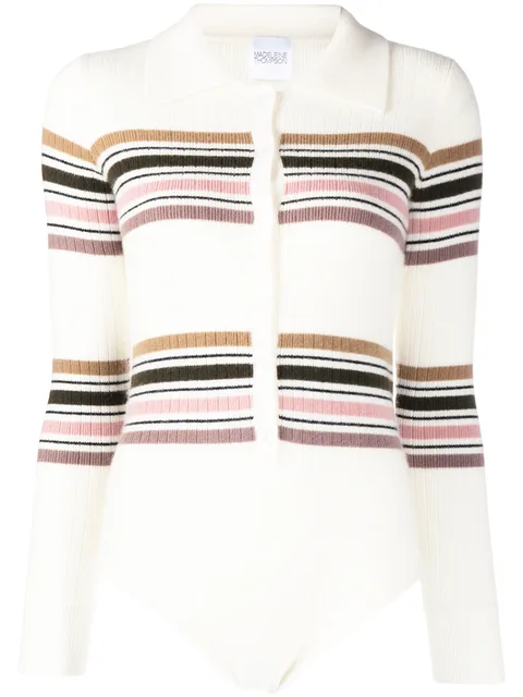 Cetus striped knit bodysuit