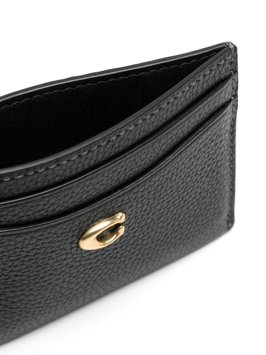 logo-plaque leather cardholder 6