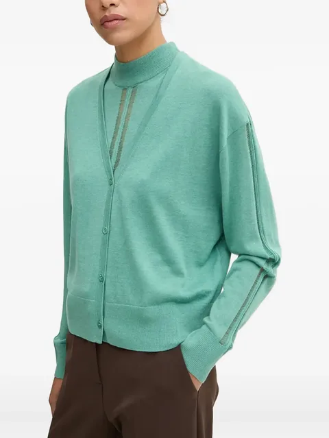 buttoned v-neck cardigan