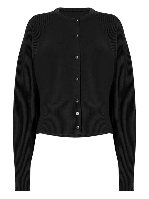 ribbed luxe cardigan