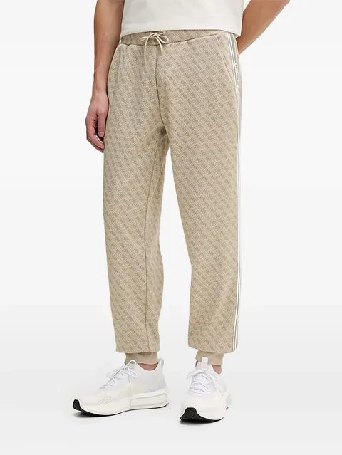 monogram-pattern track pants