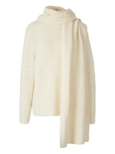 scarf-detail sweater