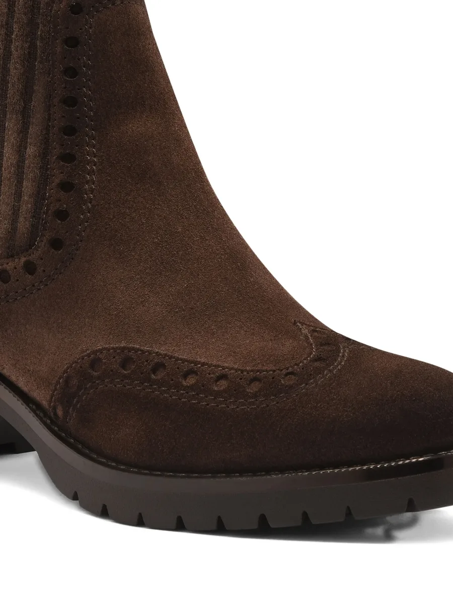 suede wingtip boots 8