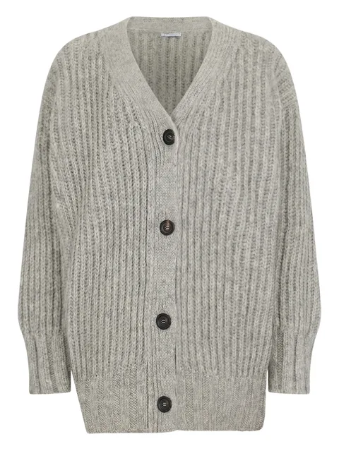button-up ribbed cardigan