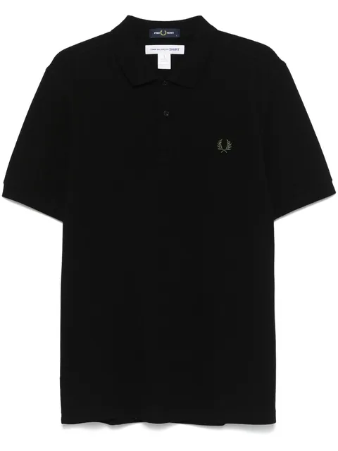 x Fred Perry slogan-print polo shirt