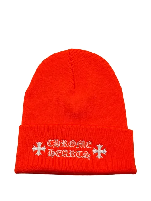 logo-embroidered beanie hat