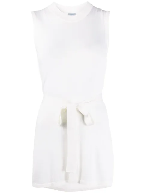 belted knitted tunic