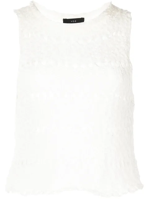 Flammé knitted crop top