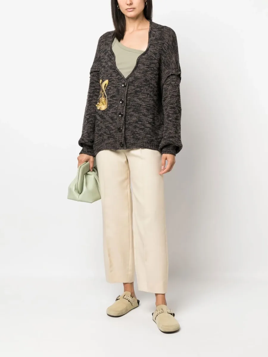 embroidered-detail knit cardigan 4