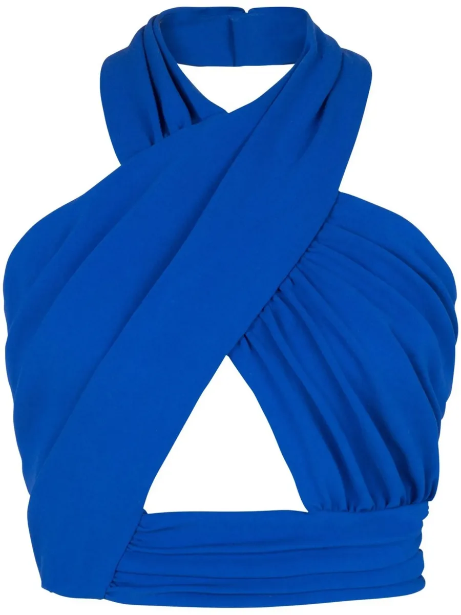 halterneck crossover-straps top 2
