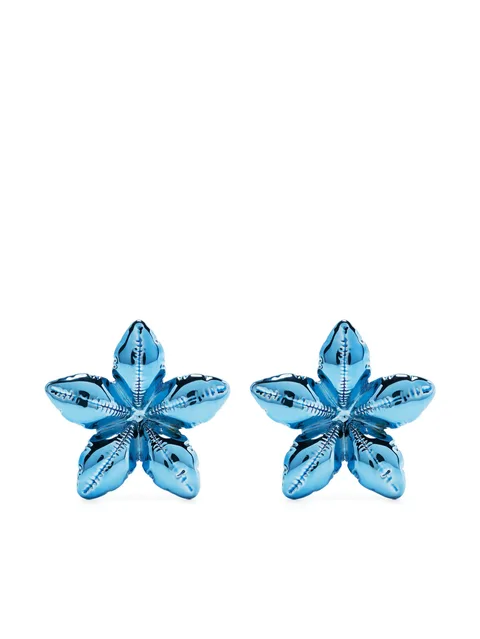 floral-motif earrings