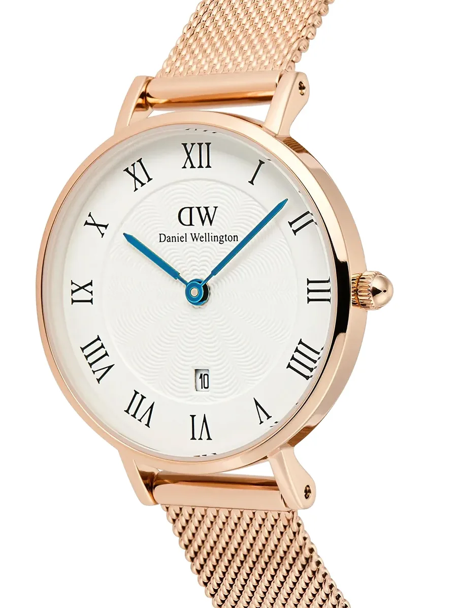 наручные часы Petite & Quadro Roman Numerals Date 28 мм 4