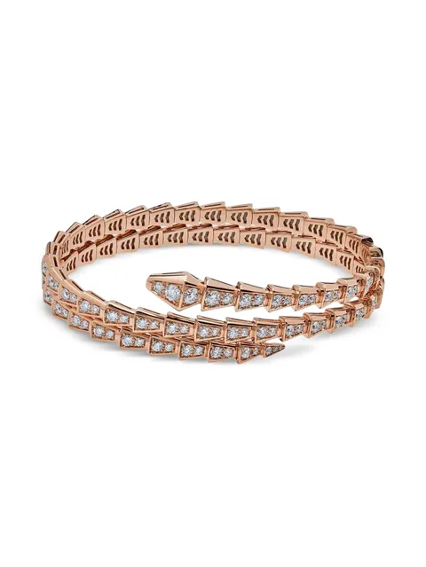 браслет Serpenti Viper из розового золота с бриллиантами