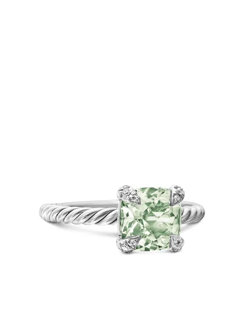серебряное кольцо Chatelaine с празиолитом и бриллиантами (8 мм)