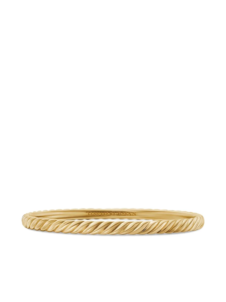 браслет-бэнгл Sculpted Cable из желтого золота (4.6 мм) 2