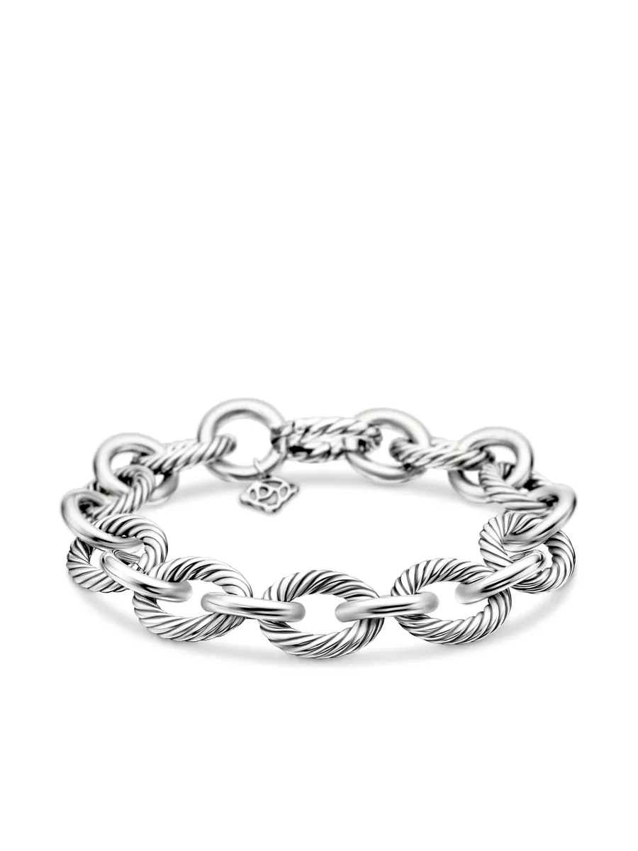 серебряный браслет Oval Link (12 мм) 2