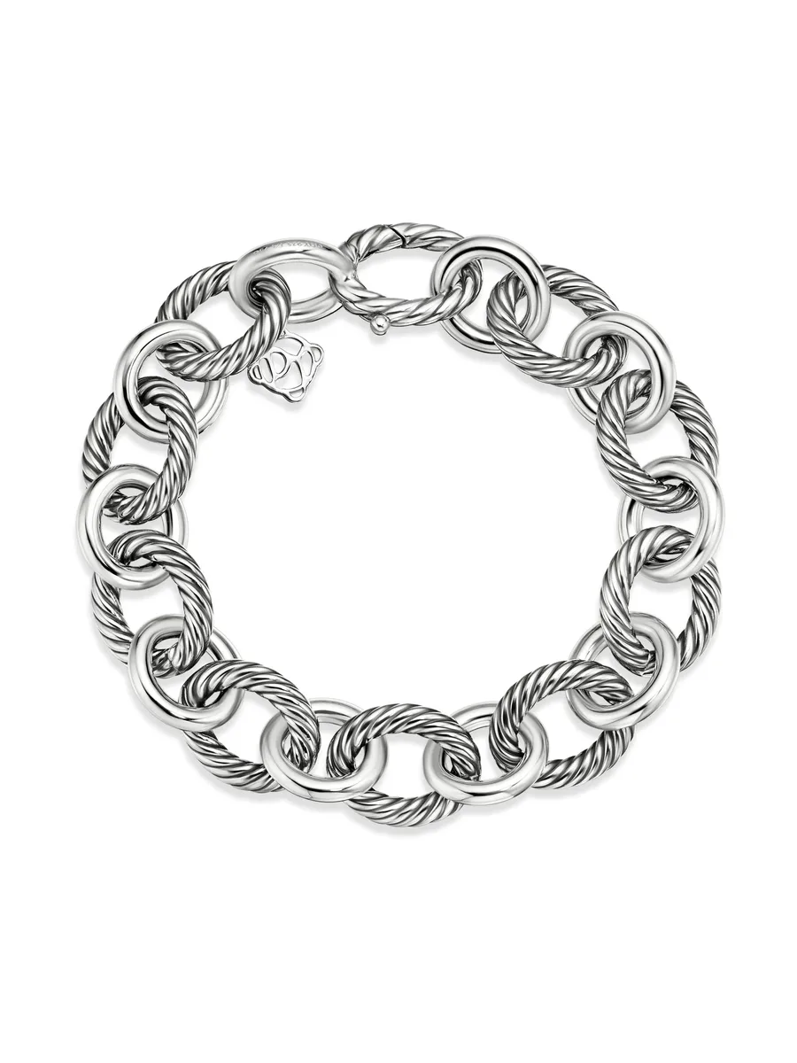 серебряный браслет Oval Link (12 мм) 4