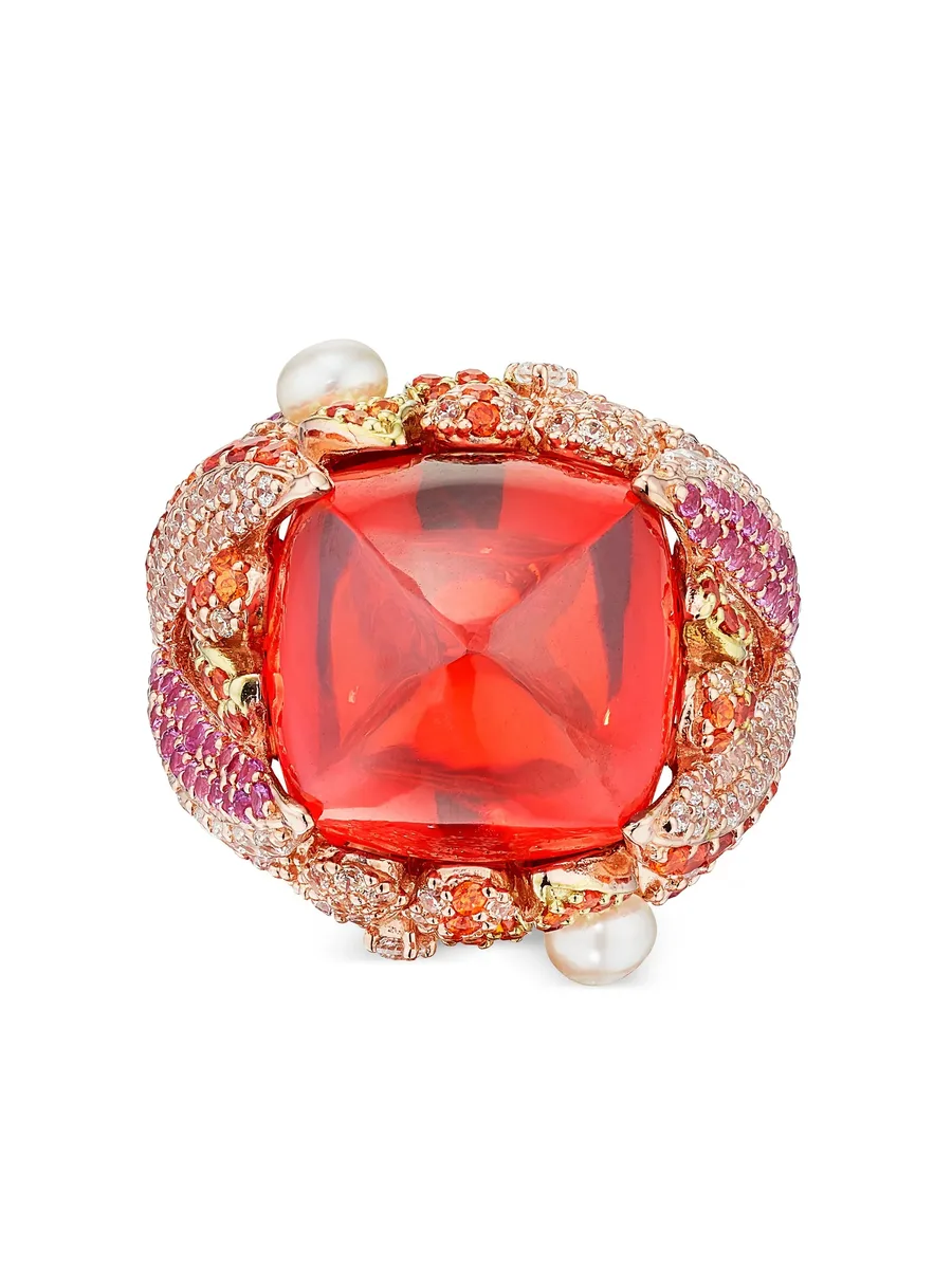 позолоченное кольцо Goldenberry Sugarloaf с жемчугом 4