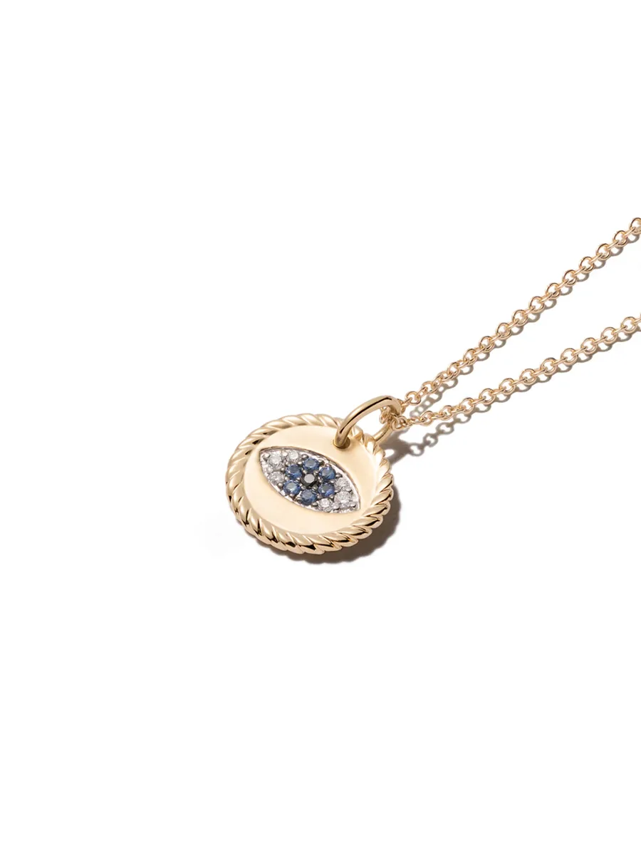 колье Cable Collectibles Evil Eye из желтого золота с сапфиром и бриллиантами 6
