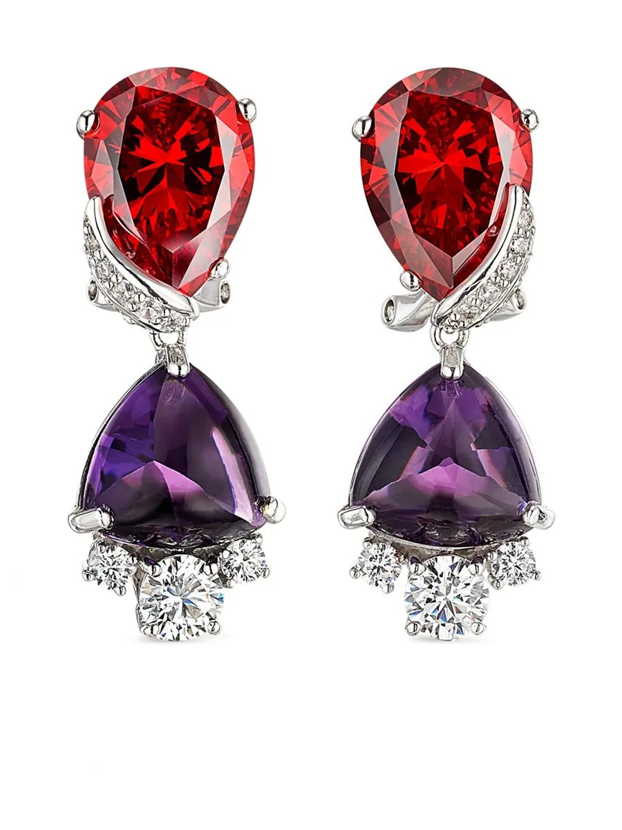 серьги Berry из белого золота с камнями 4