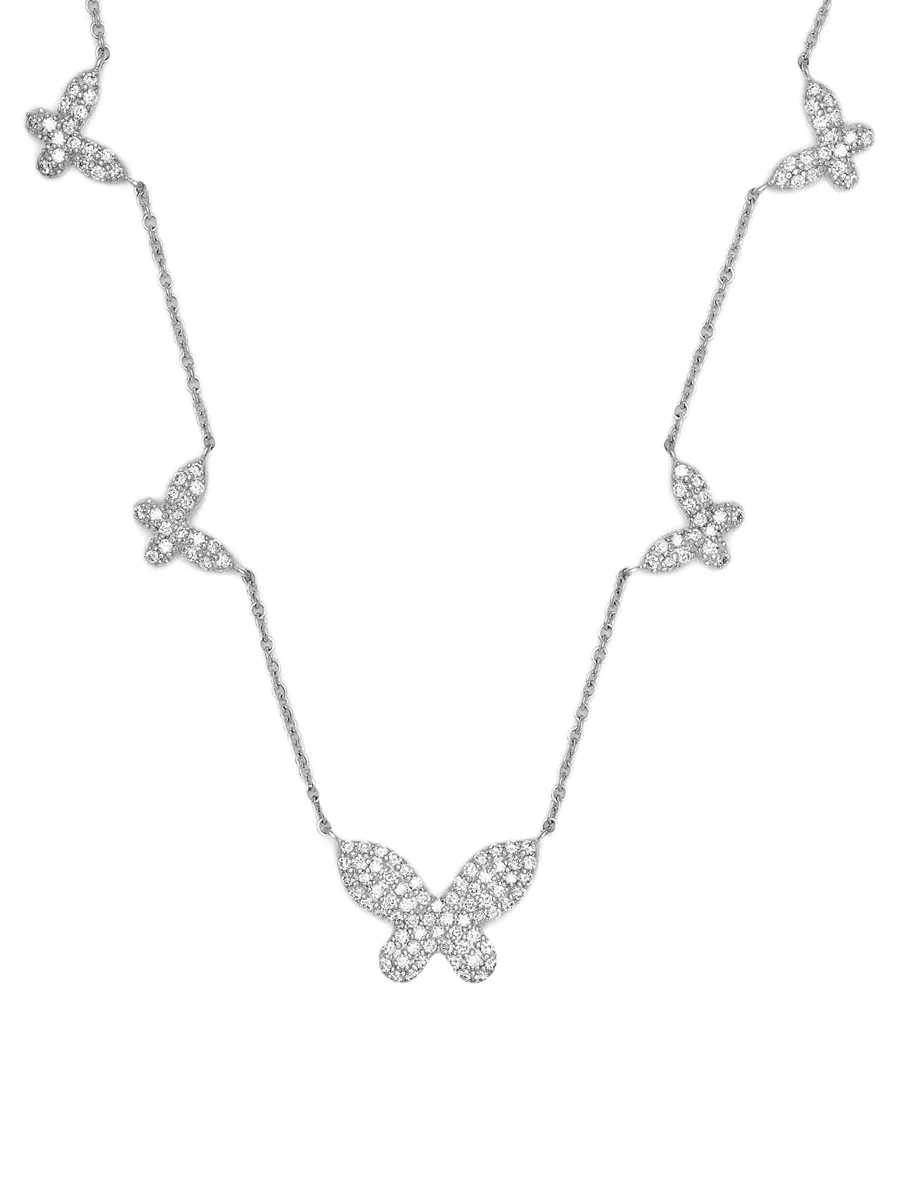 колье Butterfly из белого золота с бриллиантами 4