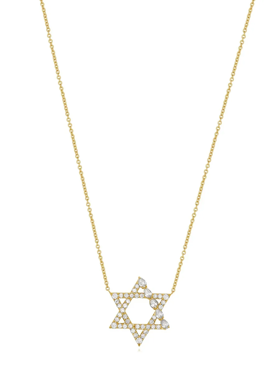 колье Star Of David из желтого золота с бриллиантами из коллаборации с Sammy Jacqueline 3