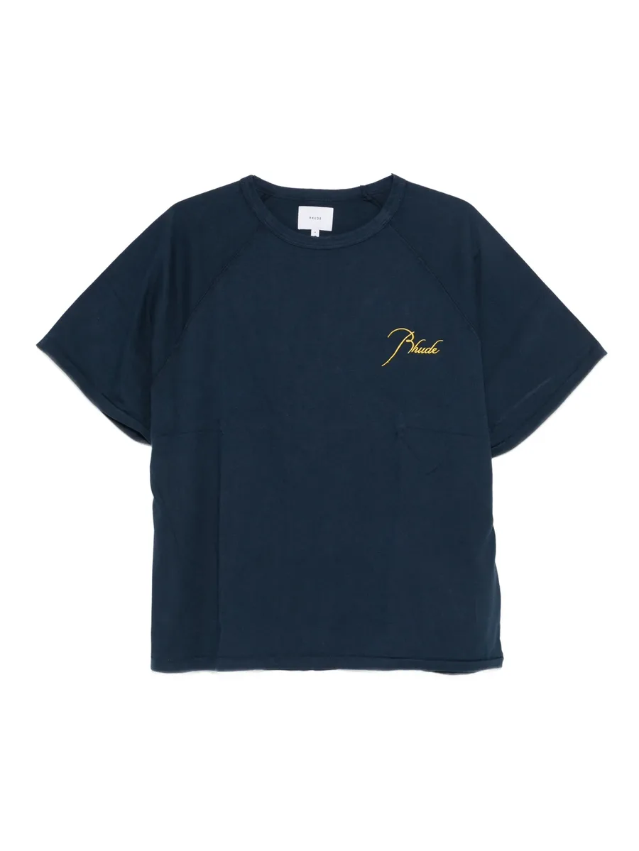 embroidered raglan-sleeve T-shirt 2